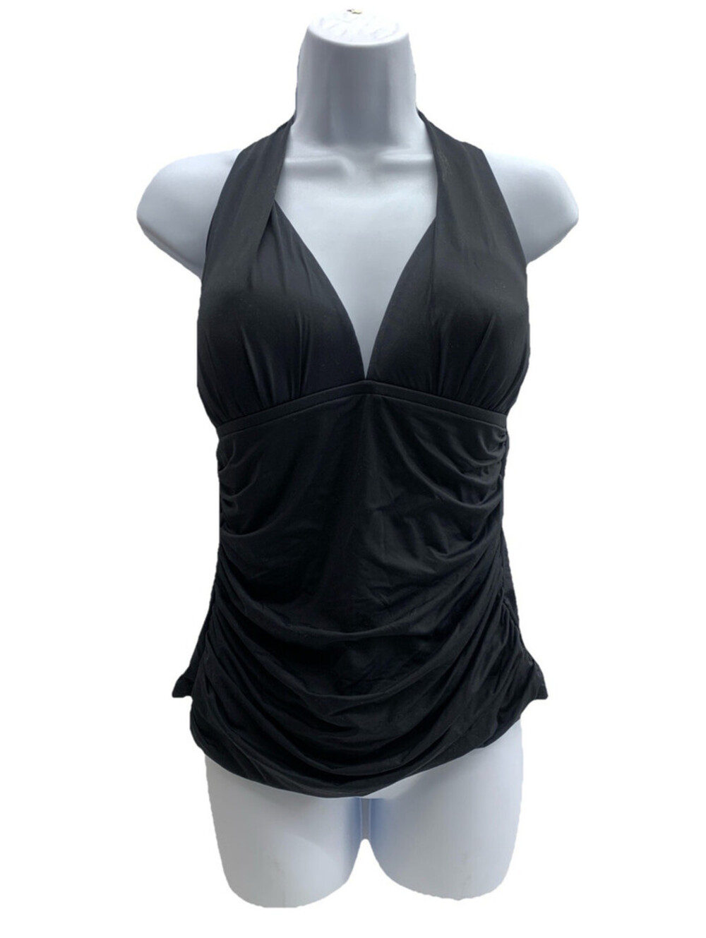 La Blanca Women's Island Goddess Halter Tankini Swimsuit Top LB0IG84 Black 12